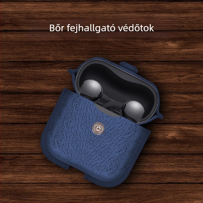Huawei FreeClip2 klipszes vezeték nélküli Bluetooth fülhallgatókhoz védőtok, kézzel készített bőr, retro üzleti stílus