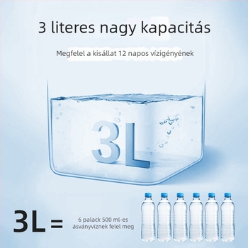 Automatikus macskavíz-adagoló körkörös szűrt vízzel, érzékelővel, hálózati áramellátás nélkül