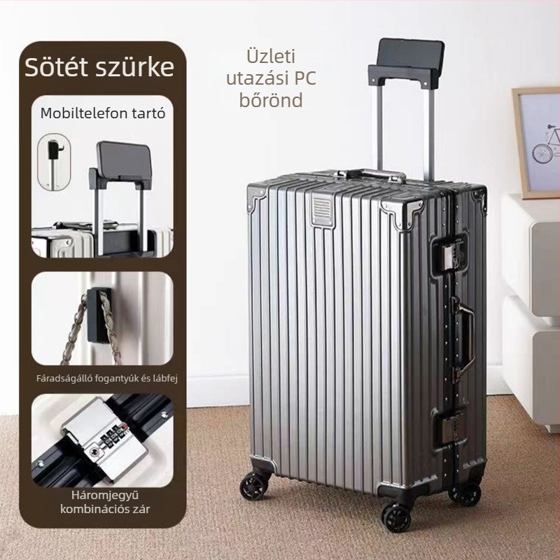 Utazókoffer PC+ABS, univerzális kerekek, húzókarral, 3,5 kg, zár: szokásos kombinációs zár
