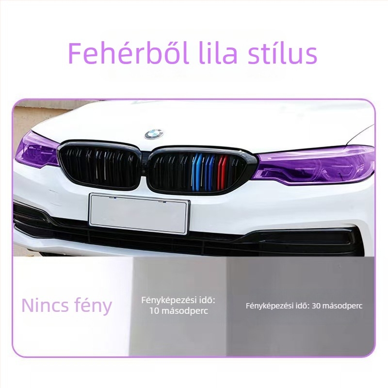 TPU fényszóró védőfólia – Leijue; önregeneráló, karcálló; Anyag: TPU