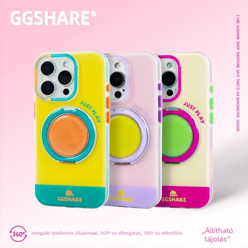 Hermit Crab szín szerinti egyeztetésű 360°-os forgó tartóval ellátott tok iPhone 17-hez és iPhone 16 Pro Max-hoz