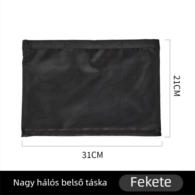 Belső táska táskákhoz – hálós anyag, tárolási funkció, belső liner a táskákhoz, modern minimalista stílus