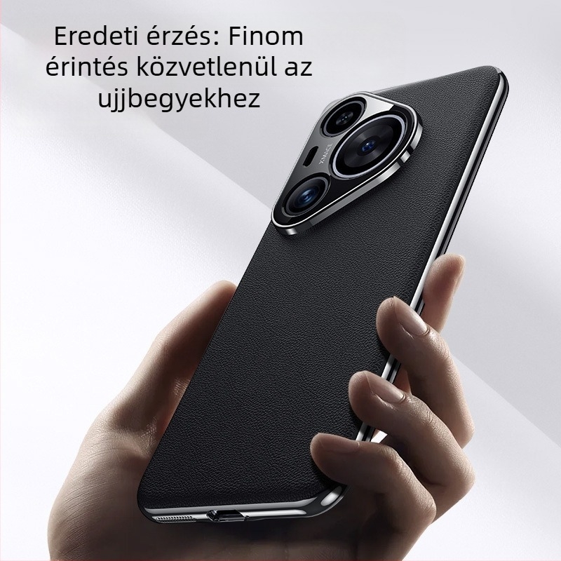 Huawei Pura70Pro-hoz készült elektroplattált műbőr tok – teljes védelem, ütésálló, üzleti stílus