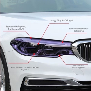 Autó fényszóróvédő fólia, TPH anyag, előfényszóró védelem
