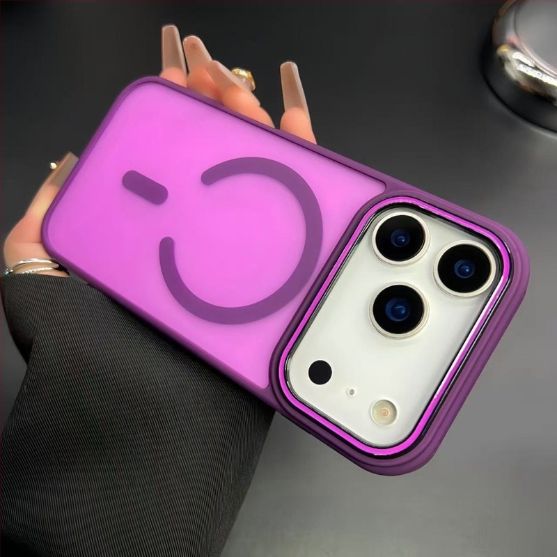 Bőrhatású matt mágneses tok iPhone 14/15 Pro Max számára – ütésálló védőtok
