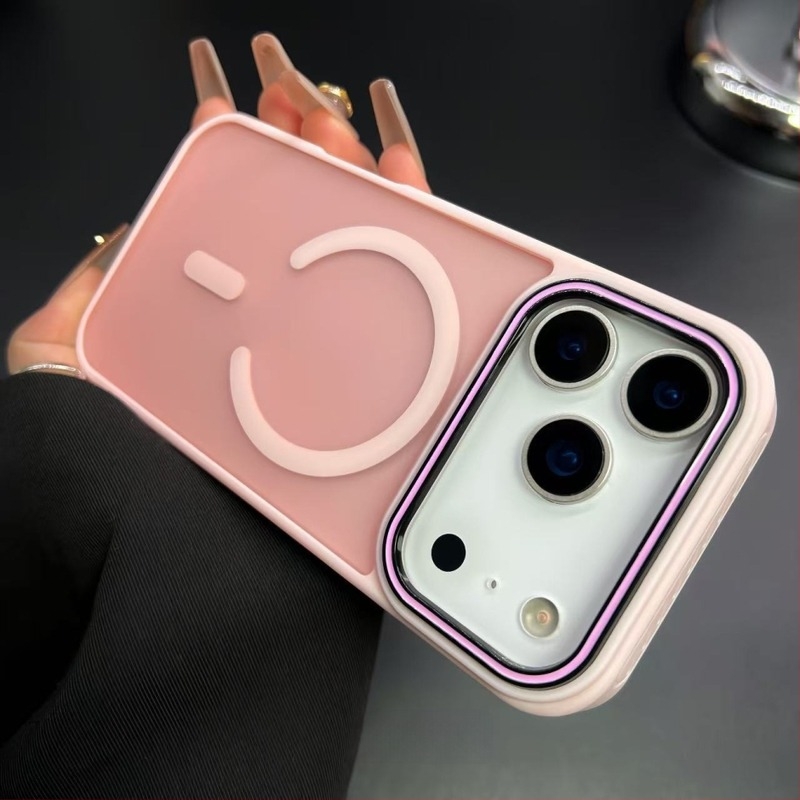 Bőrhatású matt mágneses tok iPhone 14/15 Pro Max számára – ütésálló védőtok