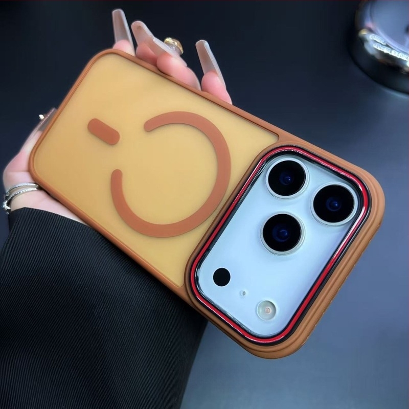 Bőrhatású matt mágneses tok iPhone 14/15 Pro Max számára – ütésálló védőtok