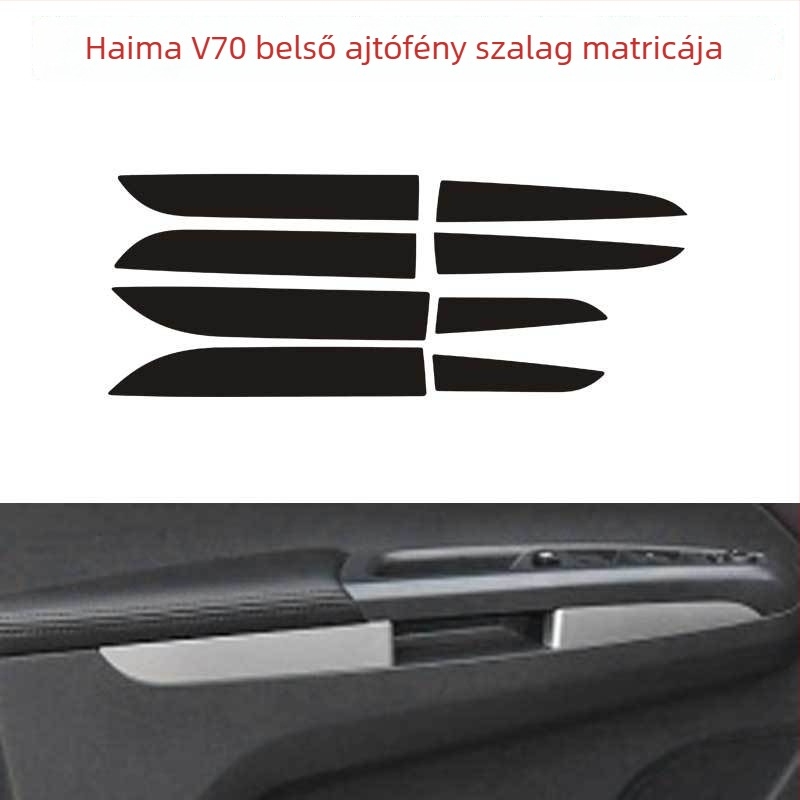 Ditu PVC szénszálas beltéri matricák Haima V70-hez – öntapadós ajtó- és középkonzol dekor