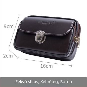 Férfiak számára mobiltelefon-táska — Oxford anyag, Lock Buckle Belt Bag, szintetikus bőrbélés, 2019 tavasz