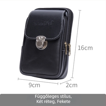 Férfiak számára mobiltelefon-táska — Oxford anyag, Lock Buckle Belt Bag, szintetikus bőrbélés, 2019 tavasz