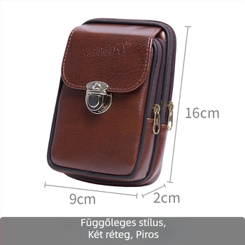 Férfiak számára mobiltelefon-táska — Oxford anyag, Lock Buckle Belt Bag, szintetikus bőrbélés, 2019 tavasz
