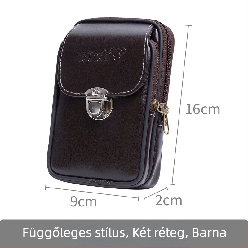 Férfiak számára mobiltelefon-táska — Oxford anyag, Lock Buckle Belt Bag, szintetikus bőrbélés, 2019 tavasz