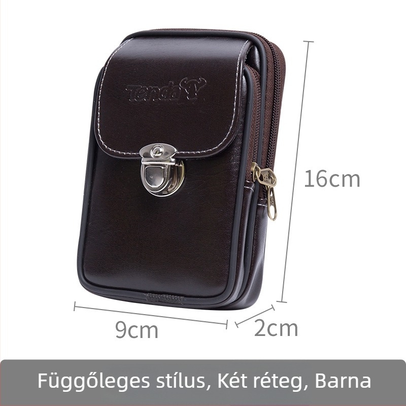 Férfiak számára mobiltelefon-táska — Oxford anyag, Lock Buckle Belt Bag, szintetikus bőrbélés, 2019 tavasz