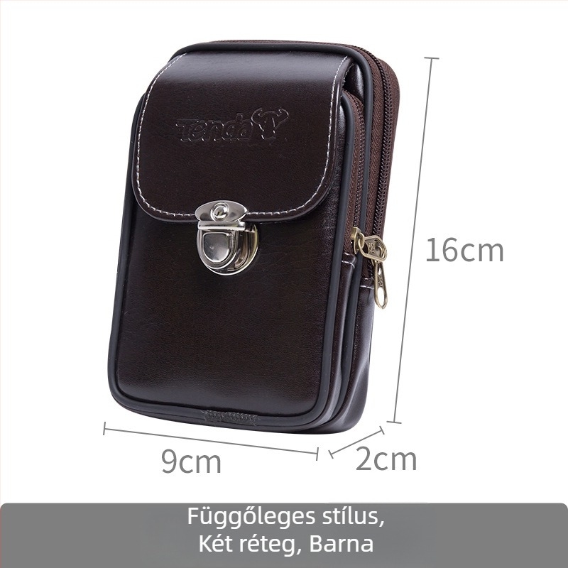 Férfiak számára mobiltelefon-táska — Oxford anyag, Lock Buckle Belt Bag, szintetikus bőrbélés, 2019 tavasz
