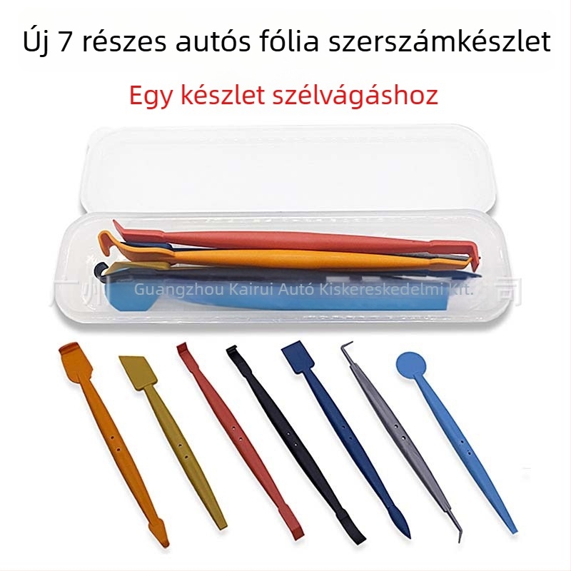 7 részes készlet autófilm felhelyezéséhez, mágneses élsclipppel