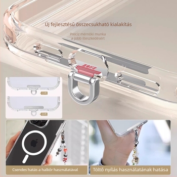 Unisex rozsdamentes acél telefonnyakpánt PU zsinórral és fém csattal, stancolásos kivitel