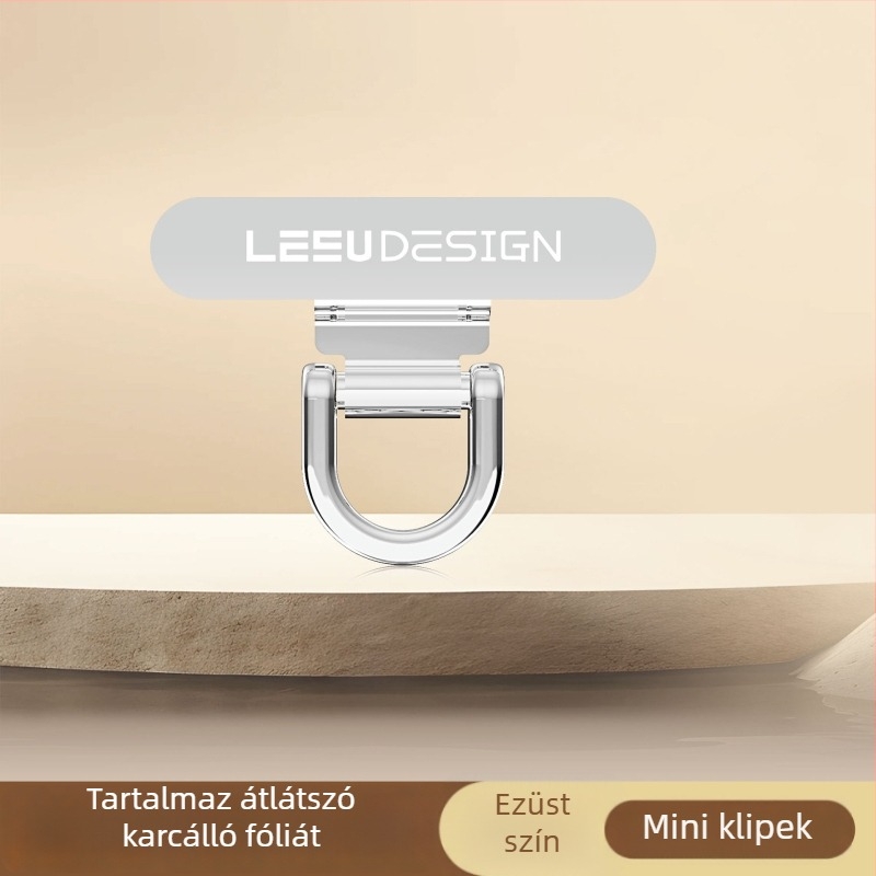 Unisex rozsdamentes acél telefonnyakpánt PU zsinórral és fém csattal, stancolásos kivitel