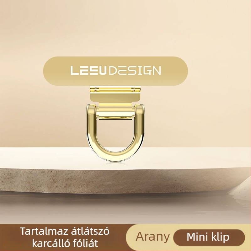 Unisex rozsdamentes acél telefonnyakpánt PU zsinórral és fém csattal, stancolásos kivitel