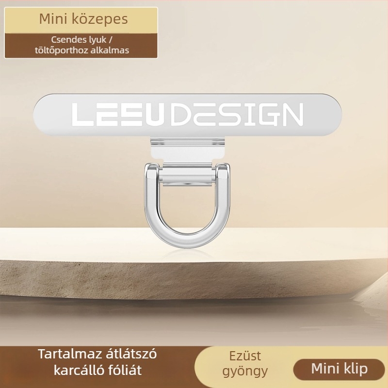 Unisex rozsdamentes acél telefonnyakpánt PU zsinórral és fém csattal, stancolásos kivitel