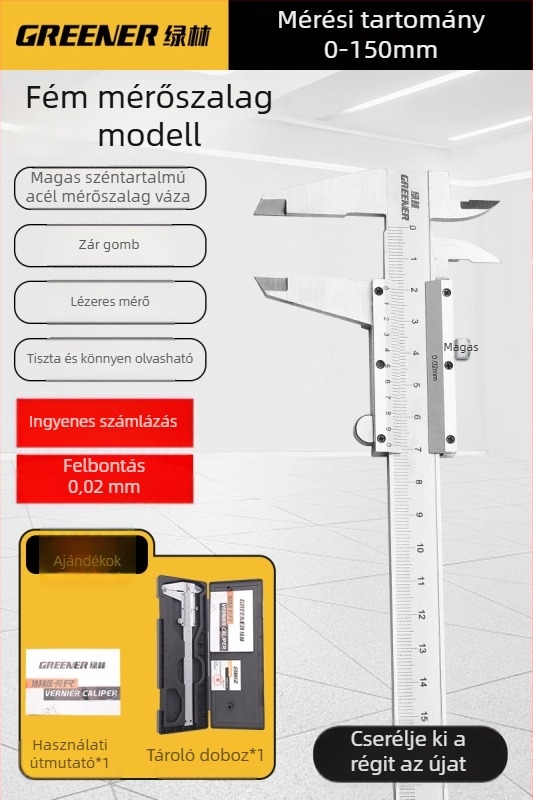 Greener digitális tolómérő ékszerekhez – magas precíz elektronikus kijelző, jade és gyöngy méretméréséhez