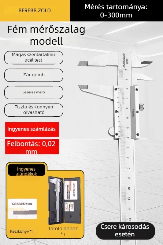 Greener digitális tolómérő ékszerekhez – magas precíz elektronikus kijelző, jade és gyöngy méretméréséhez