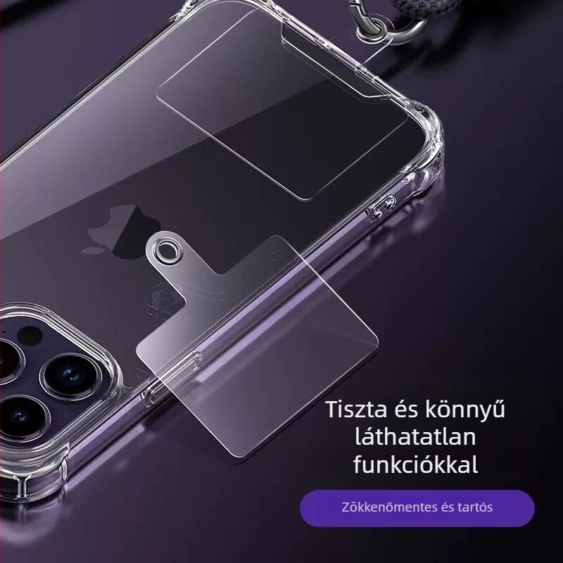 Mobiltelefon nyakpánt - kézzel készített, dupla véggel, poliészter zsinór, fém csat, testre szabható