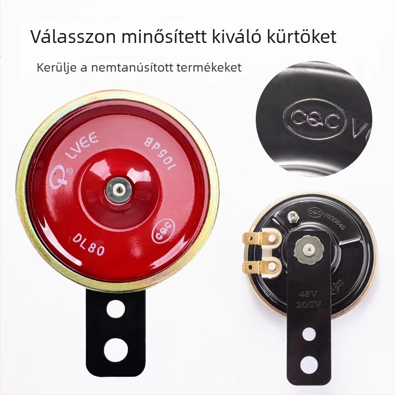 Elektromos autó kürt elektromos járművekhez/motorkerékpárokhoz – kompatibil 12V/48V/60V, impedancia 1Ω, márka Lvee