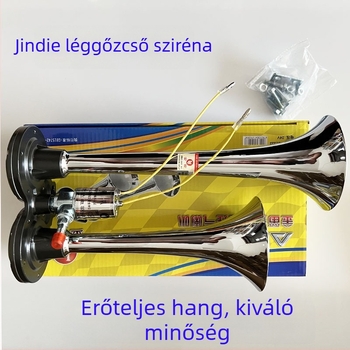 Autó légkürt, Golden Flute DQL222, kettős cső, magas hang, elektromos vezérlés