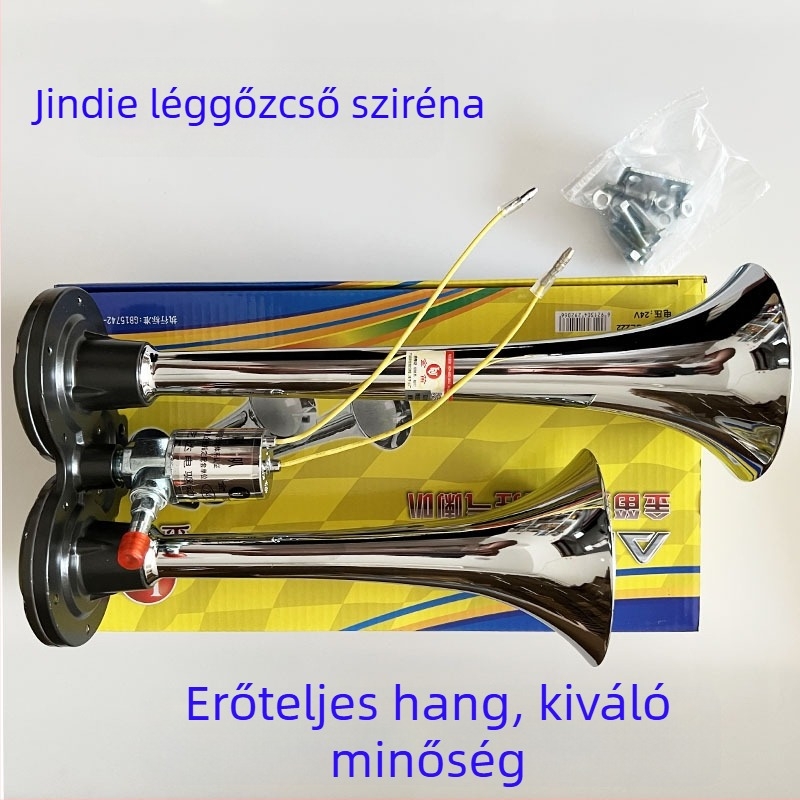 Autó légkürt, Golden Flute DQL222, kettős cső, magas hang, elektromos vezérlés