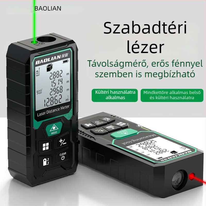 Lézeres távolságmérő infravörös, kézi, nagy pontosságú elektronikus vonalzó
