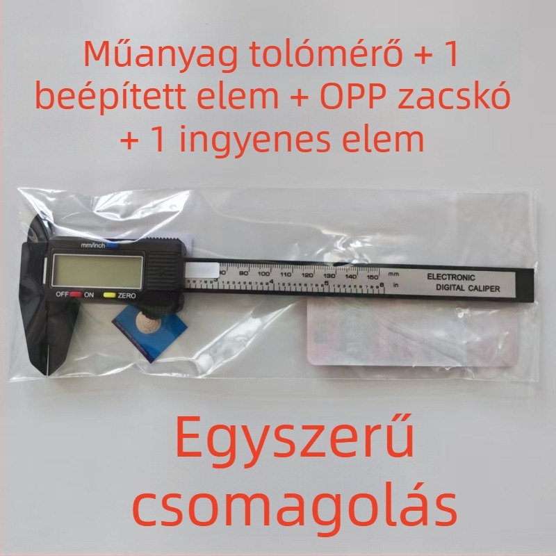 Digitális tolómérő – műanyag kialakítás, háztartási használat, ékszerek mérésére; Márka Hengsheng gong