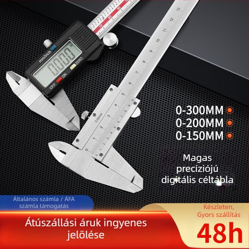 Digitális tolómérő (nagy precizitás, szénacél konstrukció, elektronikus kijelző, Good Snow)