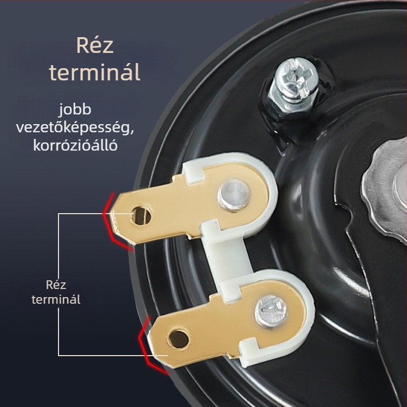 Elektromos jármű kürtje, vízálló, univerzális, 105 dB, motorkerékpár és tricikli számára