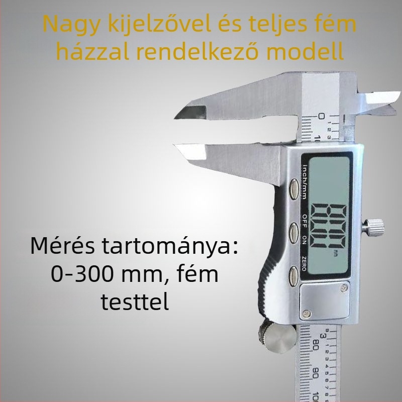 Magas pontosságú digitális tolómérő, 0-150/200 mm tartomány, ipari osztály