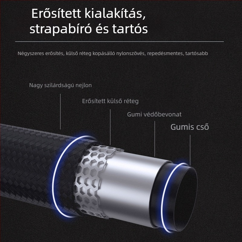 Kis hordozható gumi pumpa digitális kijelzővel — USB töltés, 12V, 25 L/min, 100W, beépített világítás és nyomásmérő