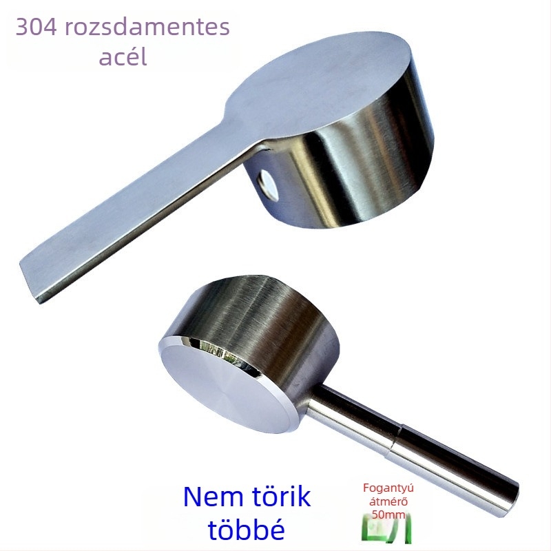 304 rozsdamentes acél csapkezelő forró és hideg vízhez, brushed felület, kerámia korongos szelep, egyrészes kivitel, spirális nyitás