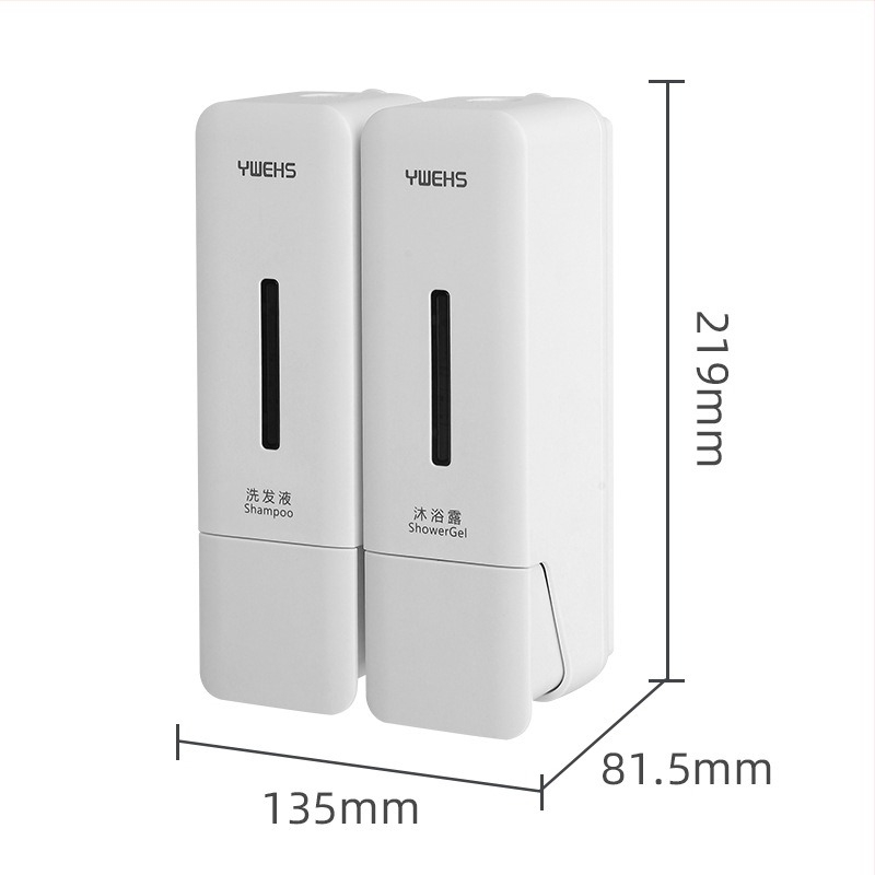 Fali szerelésű kézi nyomású szappanadagoló - ABS anyag, injekciós öntéses kivitel, súly 0.58 kg