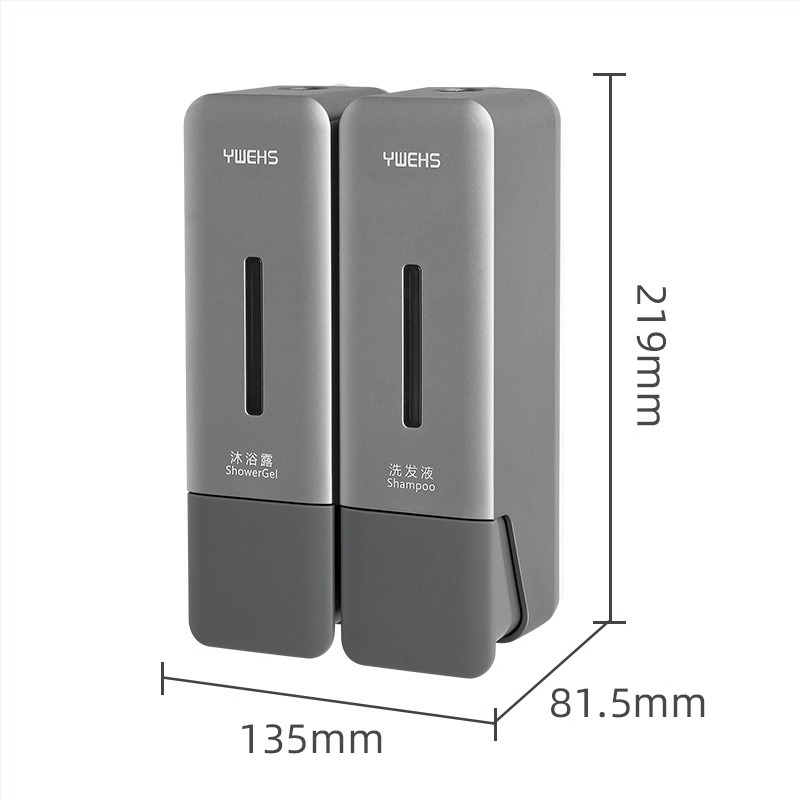 Fali szerelésű kézi nyomású szappanadagoló - ABS anyag, injekciós öntéses kivitel, súly 0.58 kg
