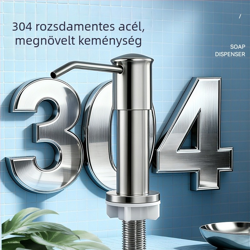 Kézi pumpás mosogatószappan adagoló, Space Aluminum, modern minimalista stílus, festékes és elektroplating felületkezelés, Márka Enjoy