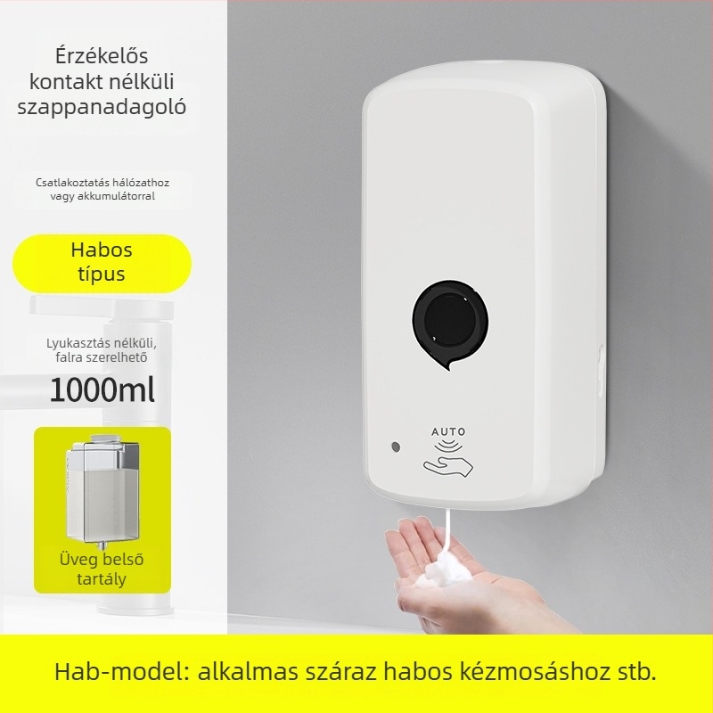 Falra szerelhető automata mosdó-szappanadagoló szenzorral – ABS, CE tanúsítvány, Andus
