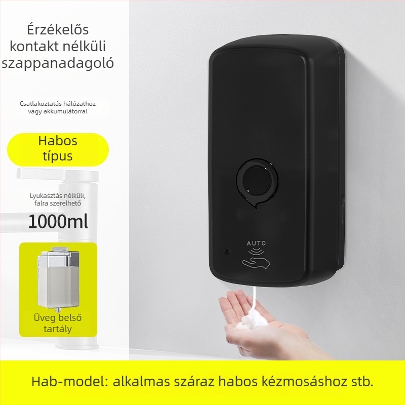 Falra szerelhető automata mosdó-szappanadagoló szenzorral – ABS, CE tanúsítvány, Andus