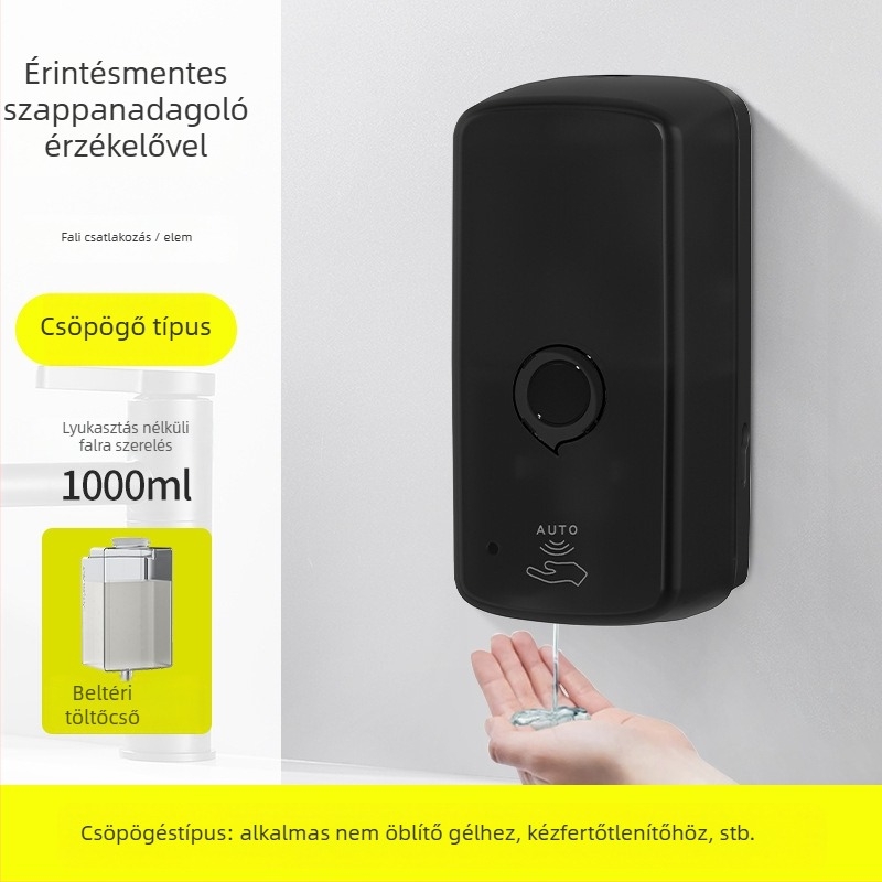 Falra szerelhető automata mosdó-szappanadagoló szenzorral – ABS, CE tanúsítvány, Andus