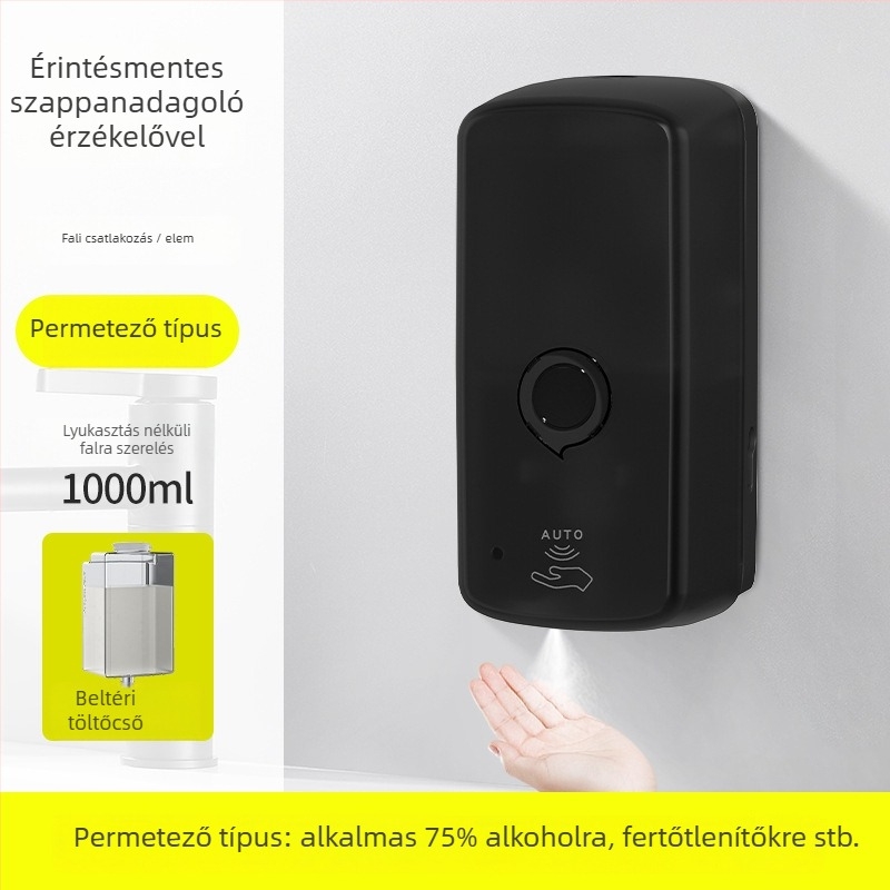 Falra szerelhető automata mosdó-szappanadagoló szenzorral – ABS, CE tanúsítvány, Andus