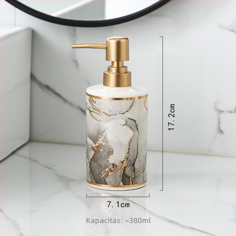 Kerámiás pumpás flakon lotionhoz, márka Set map, Light Luxury stílus, kézi nyomás funkció, 280 g