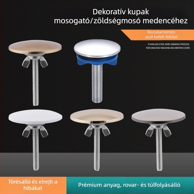 Mosogatólyuk fedő – cink ötvözet, modern minimalista stílus, márka All things red, modell Other