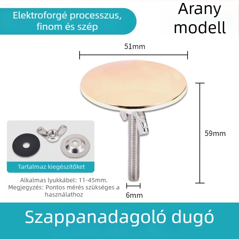Mosogatólyuk fedő – cink ötvözet, modern minimalista stílus, márka All things red, modell Other