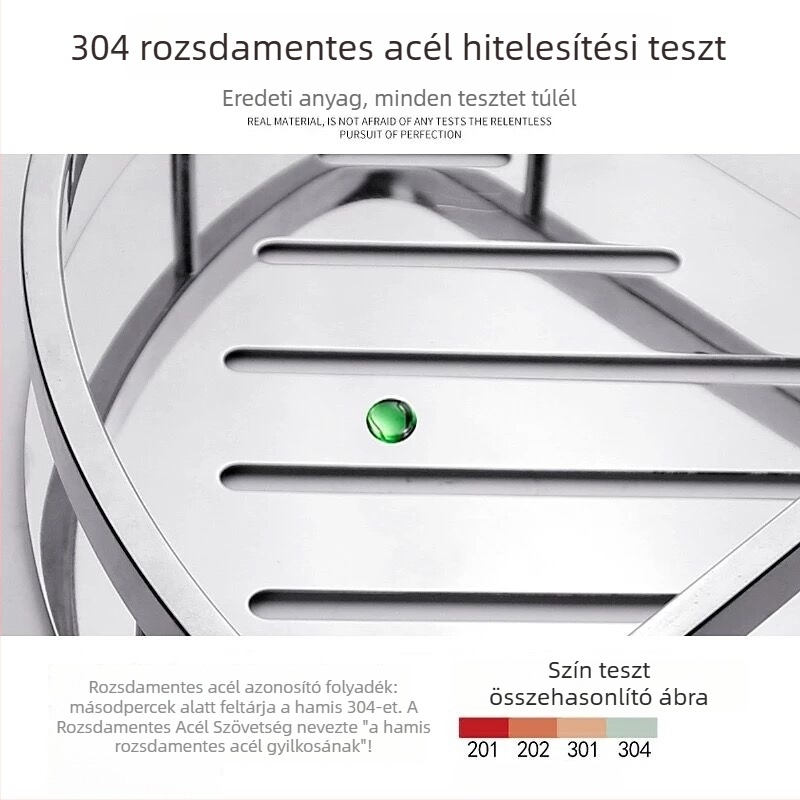 Rozsdamentes acélból készült, dupla szintű sarokpolc fürdőszobába, polírozott felülettel, 15 kg terhelhetőség, modell 304