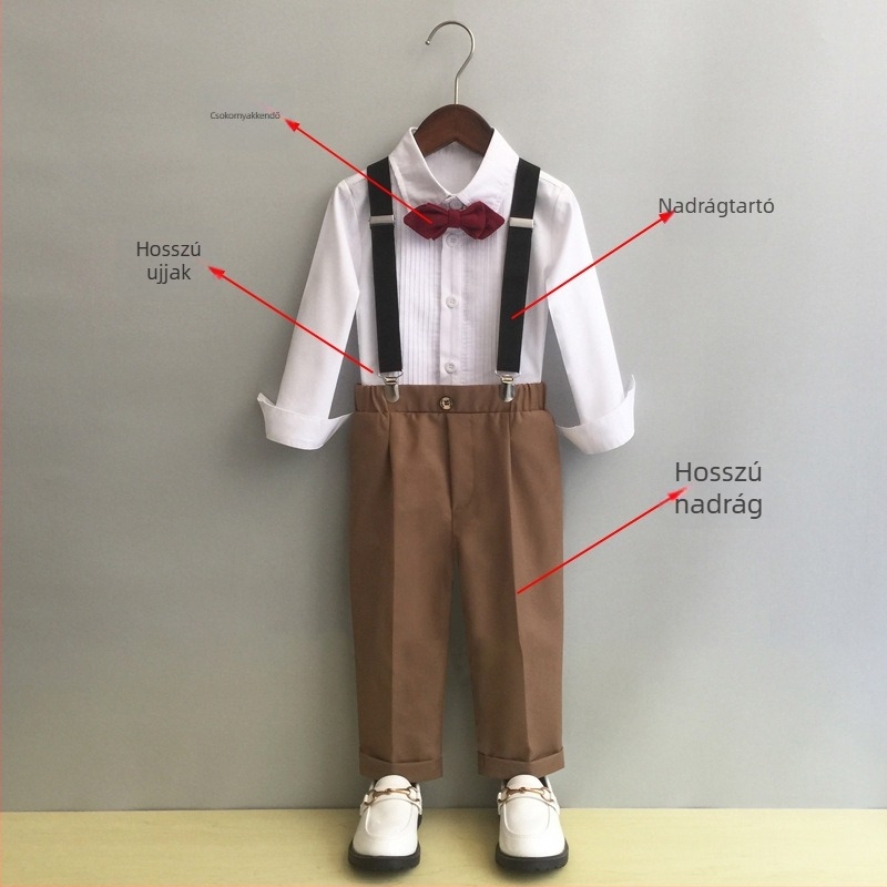 Hanlin Piglet gyerekeknek szóló ruha, Anglia stílus, 80% poliészter keverék, 3–8 éveseknek megfelelő