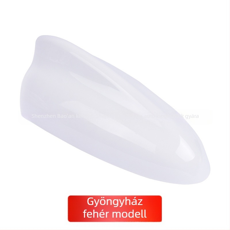 Autó tető Shark-fin antenna díszítéses, ragasztásos beszerelés, 12V DC, 5A, 3 éves élettartam