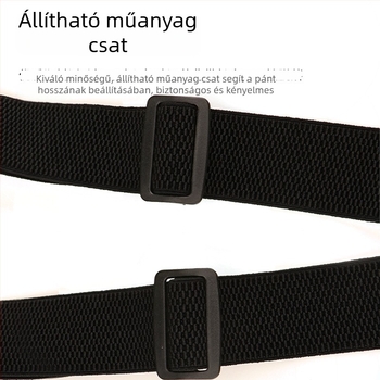 Uniszex nadrágtartó négy csattal, elasztikus vállrögzítő, nadrágokhoz, állítható 3,5×120 cm